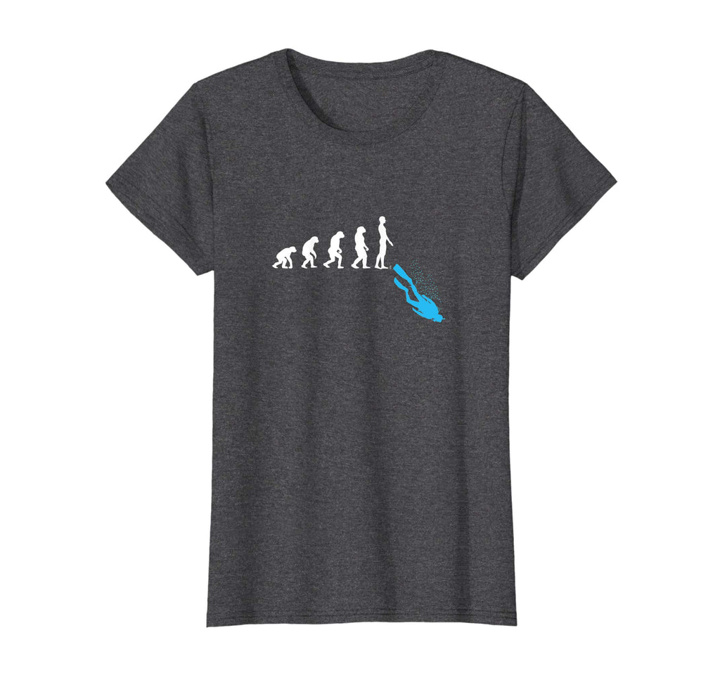 Funny Human Evolution Ocean Sea Scuba Diving Diver T-Shirt