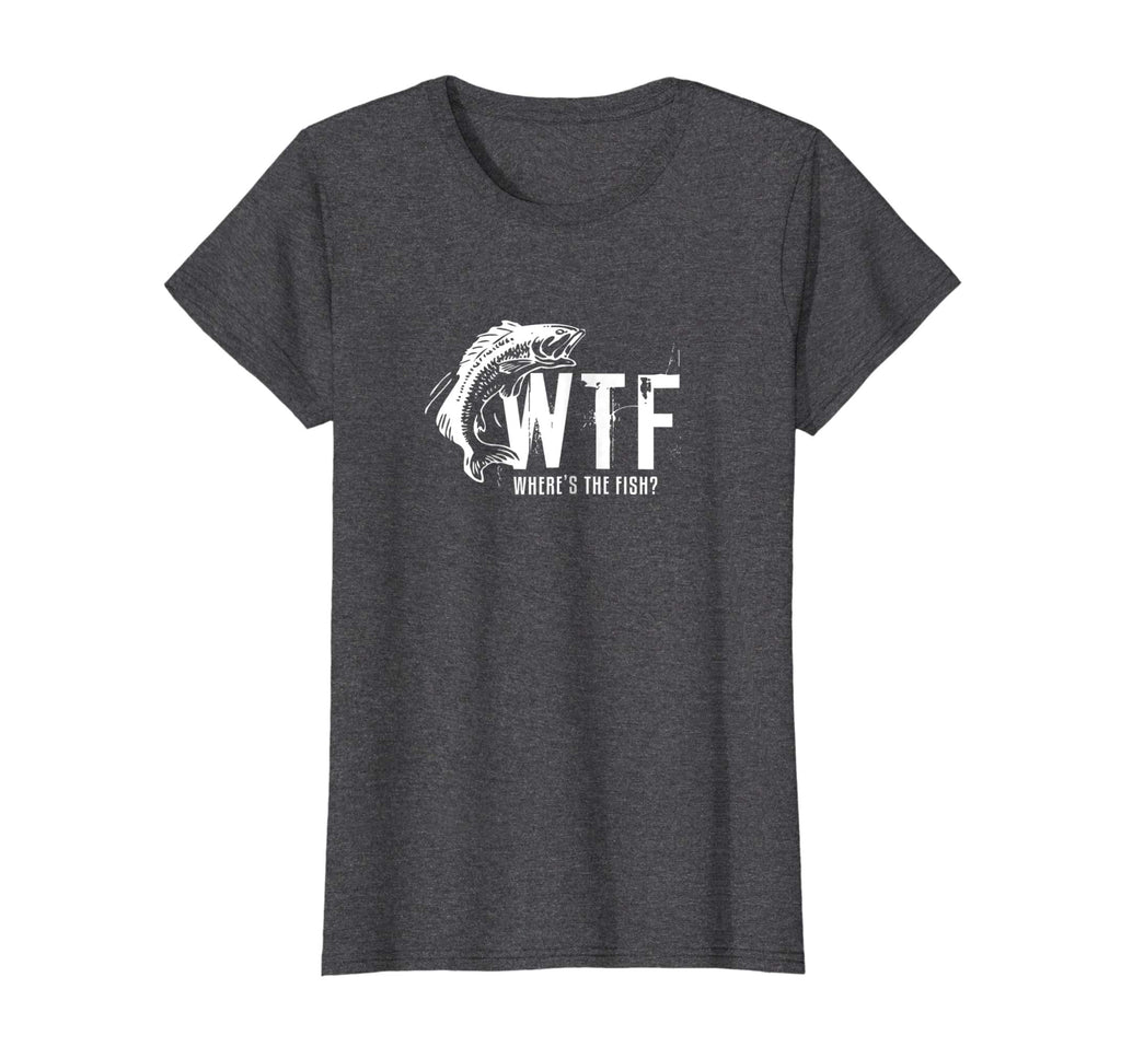 WTF Where's The Fish Men's Funny Fishing T-Shirt