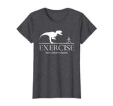 Exercise Motivation Required Funny T-rex Running Tshirt