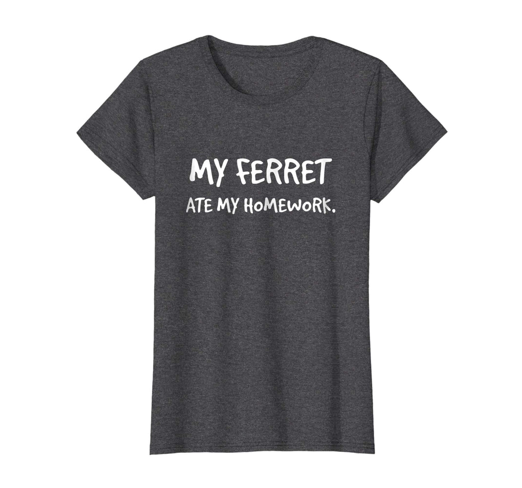 &quot;My ferret ate my homework&quot; funny polecat t-shirt