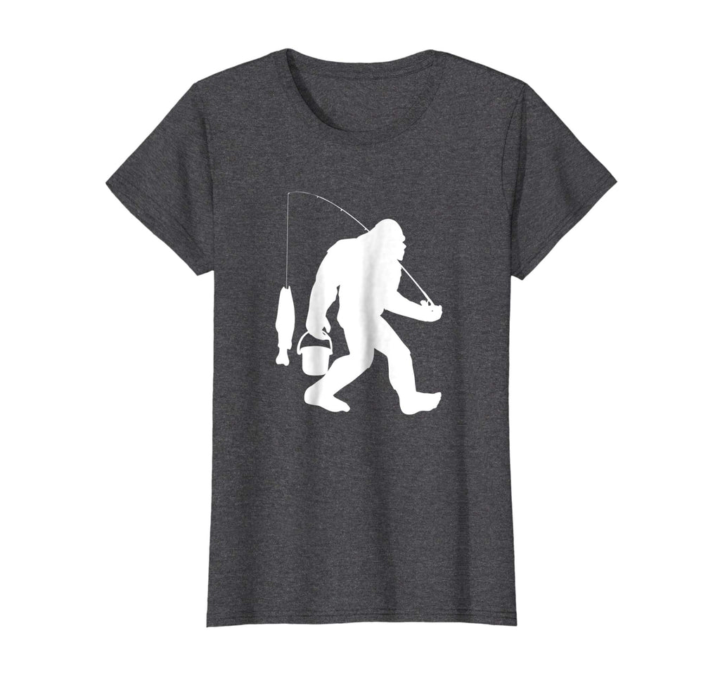 Bigfoot Fishing Shirt Funny Sasquatch and Fish
