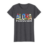 Aloha Hawaiian T-shirt Flowers Hawaii Funny Vacation Surf