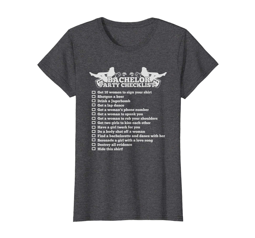 Bachelor Party Checklist Shirt - Funny Groom Shirt for Men