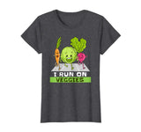 I Run On Veggies T-Shirt Funny Vegan Vegetarian Runner Gift