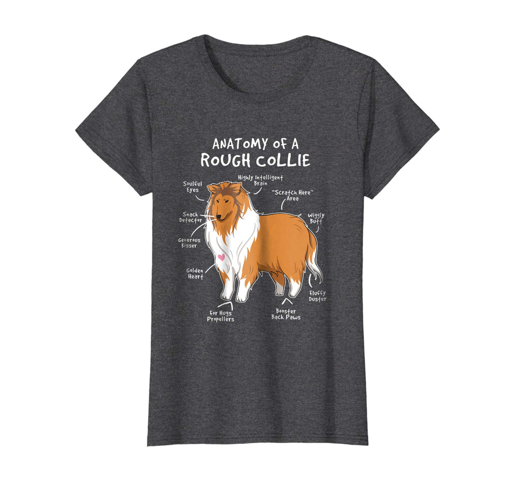 Anatomy Of A Rough Collie Funny Dog Puppy Gift T Shirt