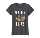 If I Fits I Sits Cat Meme Shirt Funny Cat In A Boxt T-shirt