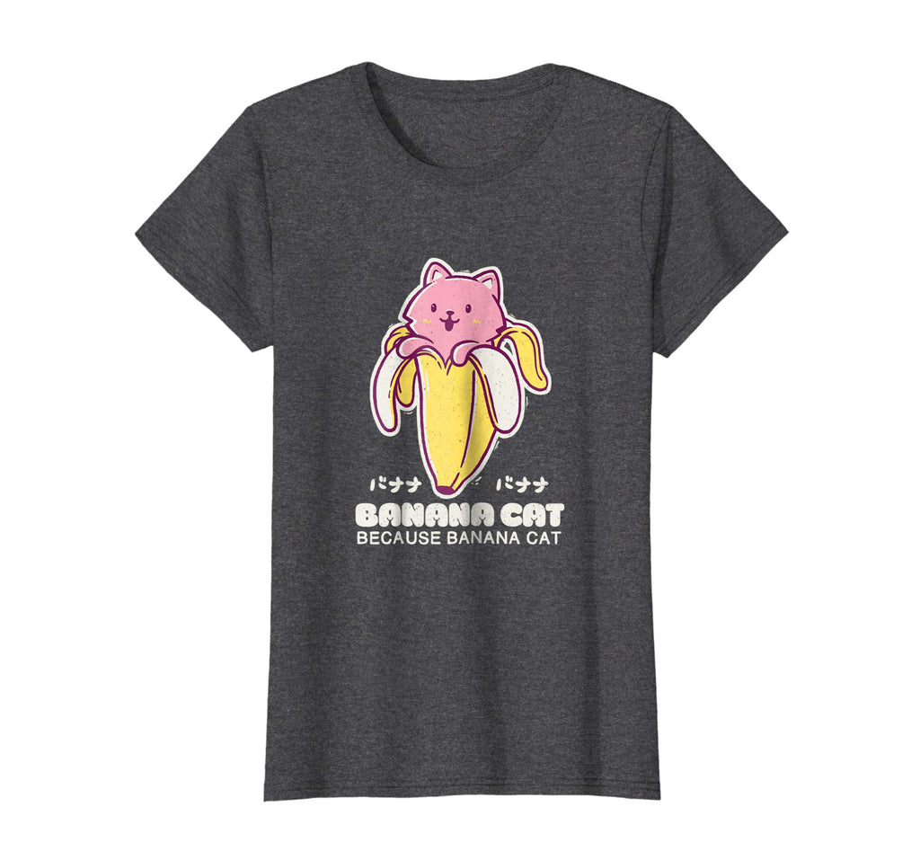 Banana Cat Tshirt Lovely Cat Funny Kawaii Anime Cute Tee