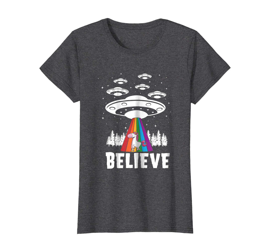 Alien Unicorn Rainbow Abduction T-Shirt Funny Gift