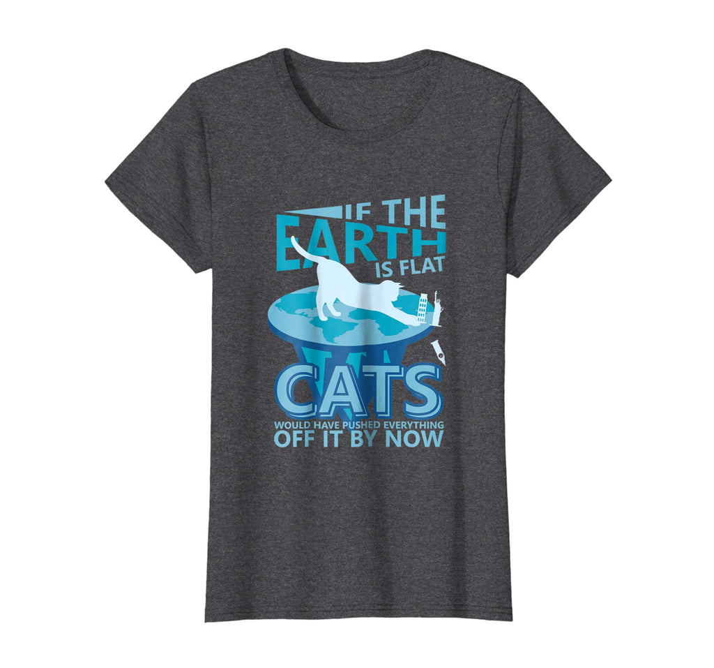Flat Earth Funny Cat Push Shirt