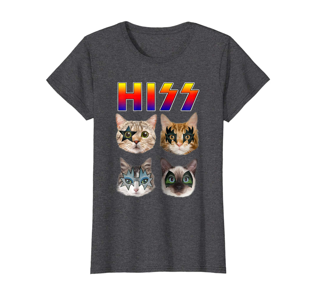Hiss Funny Cats Kittens Rock Rockin T-shirt Gift Tee Pun