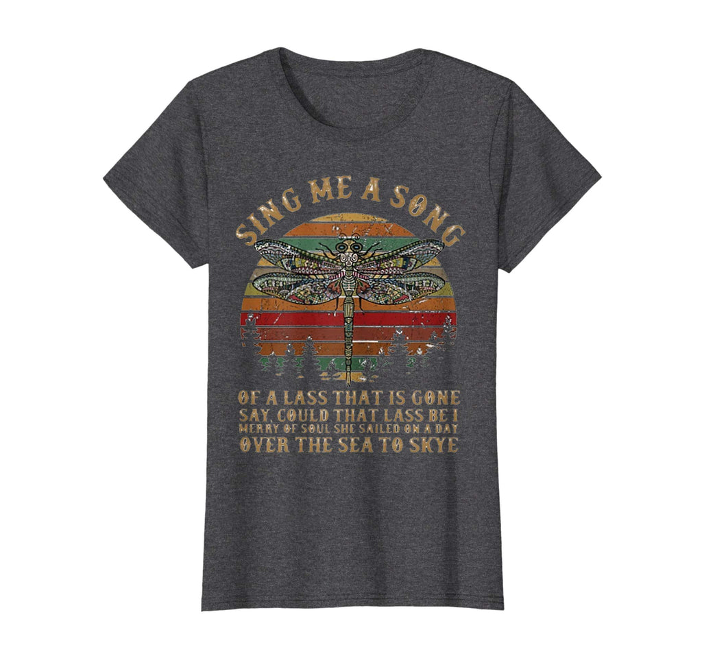 Dragonfly Sing Me A Song Retro Vintage Sunset Funny TShirt