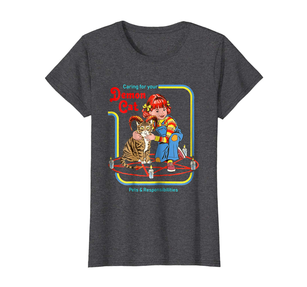 Funny-Caring-for-your-Demon-Cat-t-shirt pet
