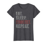 Eat Sleep Crochet Repeat Funny Retro T-Shirt