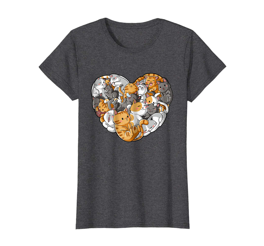 Valentines Day Cat T shirt Heart Funny Kitty Kitten T-shirt
