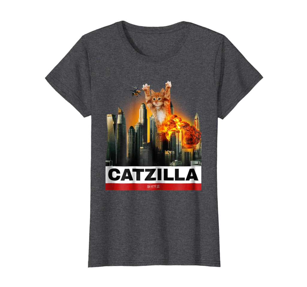 CATZILLA - Funny Kitty Tshirt for Cat lovers to Halloween