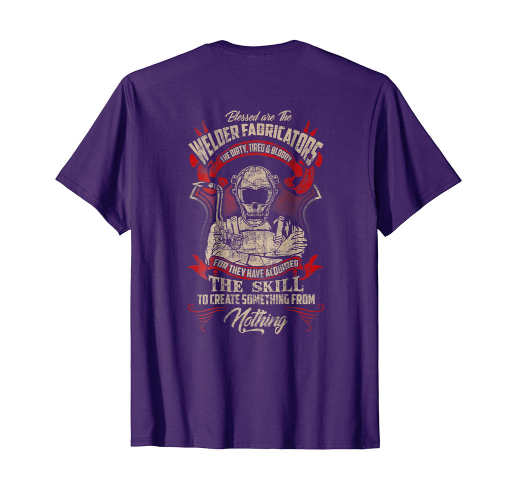 WELDER FABRICATORS Funny Welders Welding T-Shirt Backside