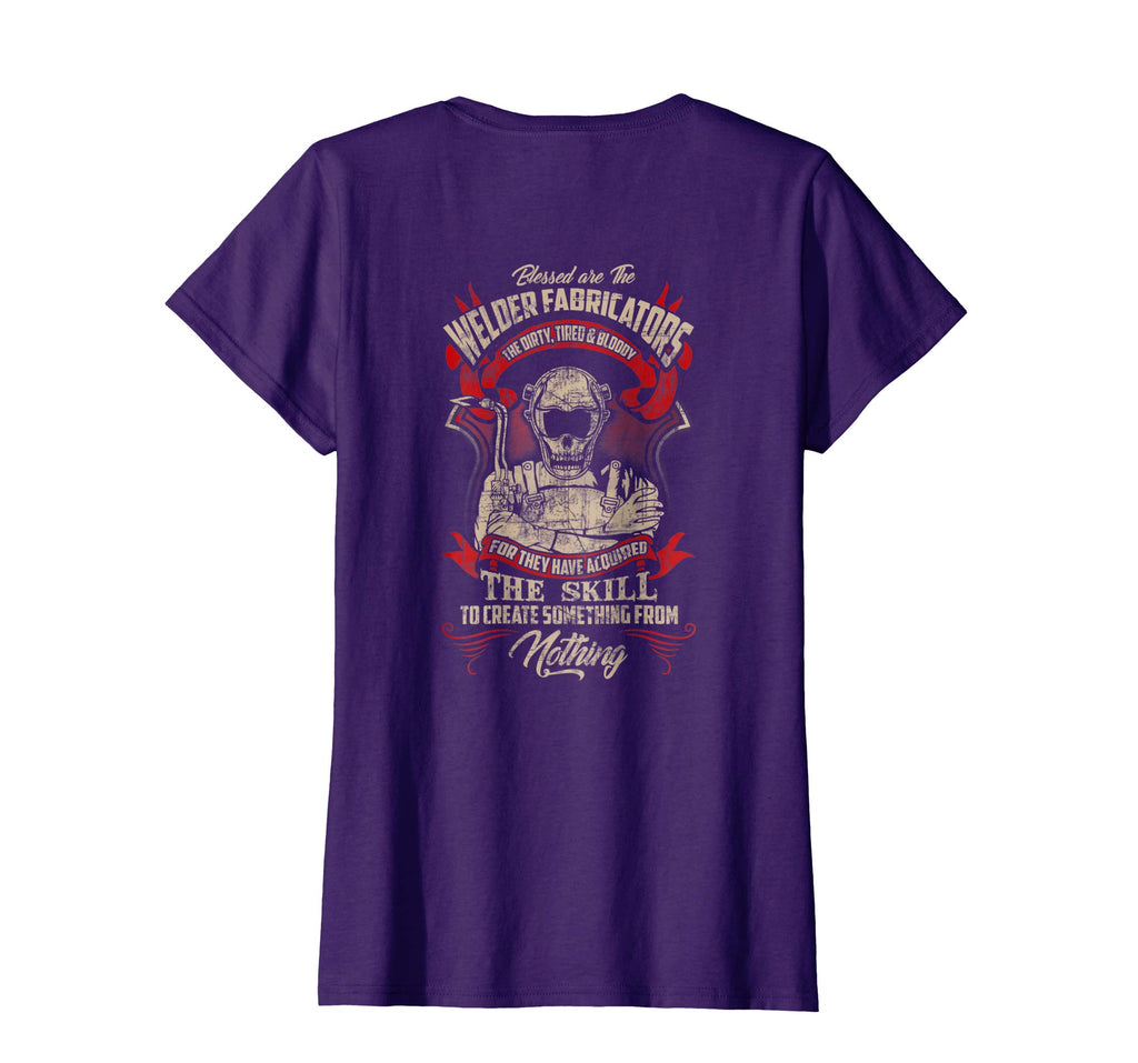 WELDER FABRICATORS Funny Welders Welding T-Shirt Backside