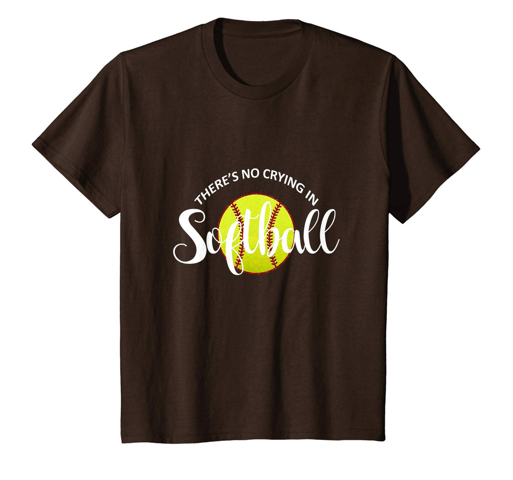 There's No Crying In Softball | Funny Softball T-Shirt Gifts