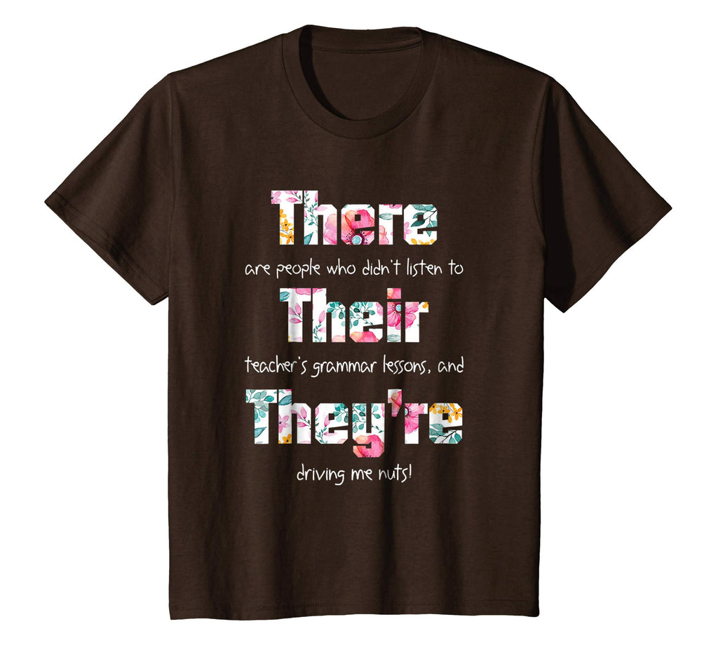 There Their They're T shirt English Grammar Funny Teacher