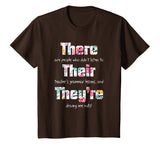 There Their They're T shirt English Grammar Funny Teacher