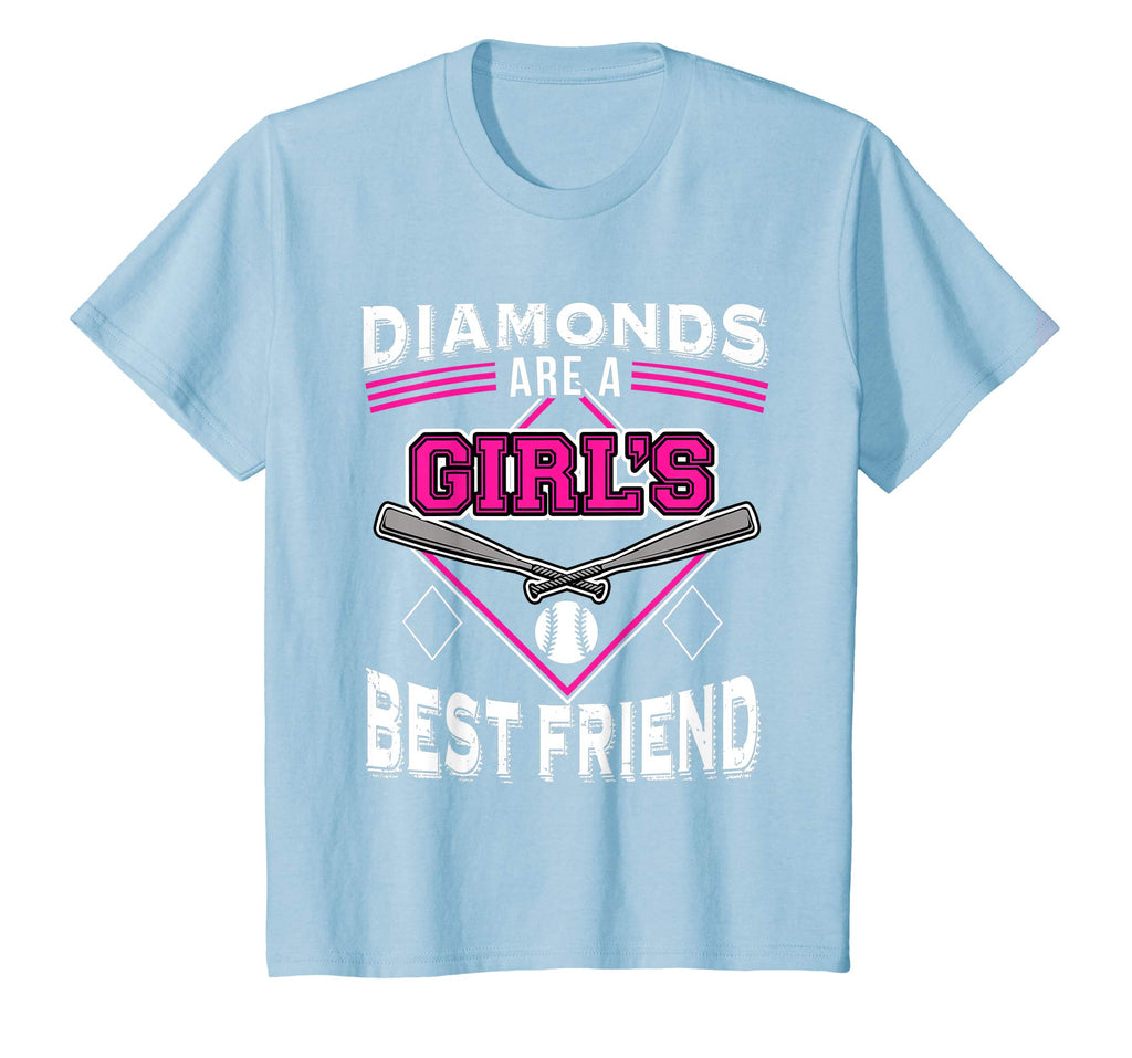 Funny Softball t-shirt - DIAMONDS ARE A GIRL'S BEST FRIEND