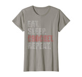 Eat Sleep Crochet Repeat Funny Retro T-Shirt