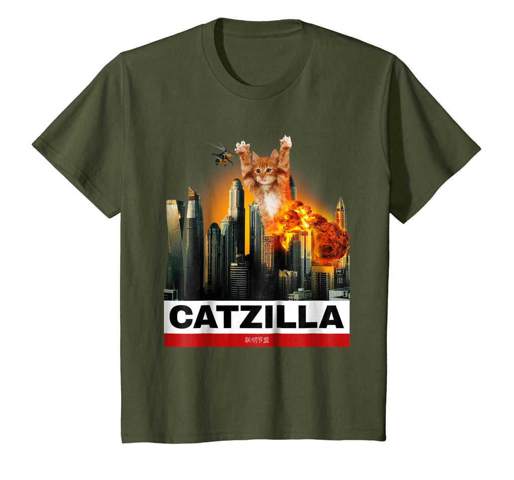 CATZILLA - Funny Kitty Tshirt for Cat lovers to Halloween