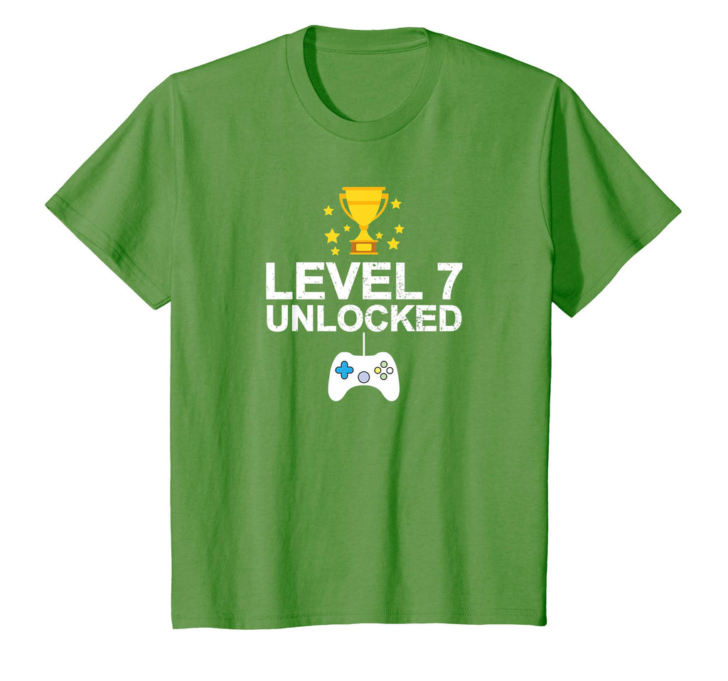 7th Birthday Level 7 Unlocked Funny T-shirt Gamer Gift Baby