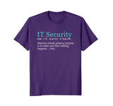 Best Funny IT Security Cybersecurity Definition Gift T-Shirt