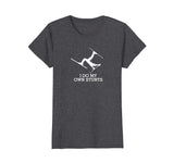 Funny Ski Shirt -Ski t Shirt -I Do My Own Stunts Skiing Tee