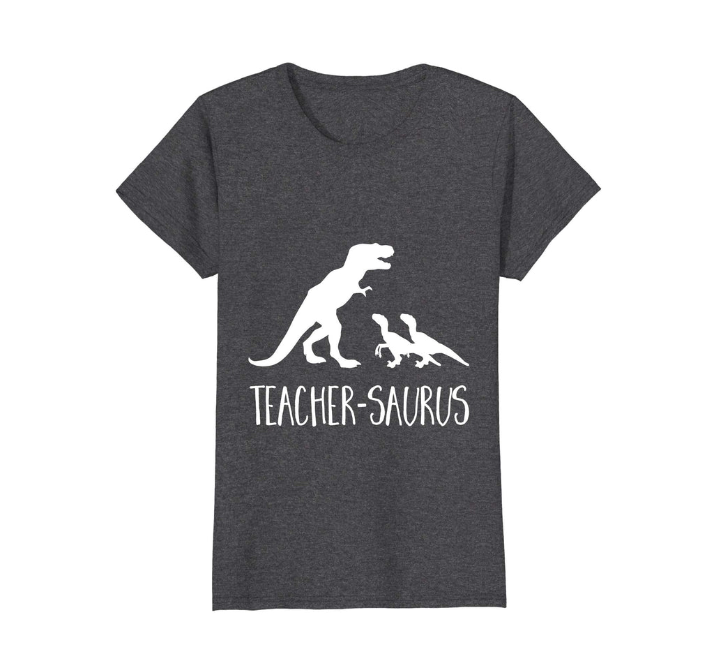 Teacher-Saurus Funny T-Rex &amp; Raptor Animal School T Shirt
