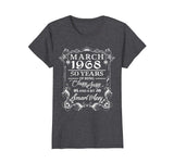 50th Birthday T-Shirt March 1968 Classy Sassy Funny Tee
