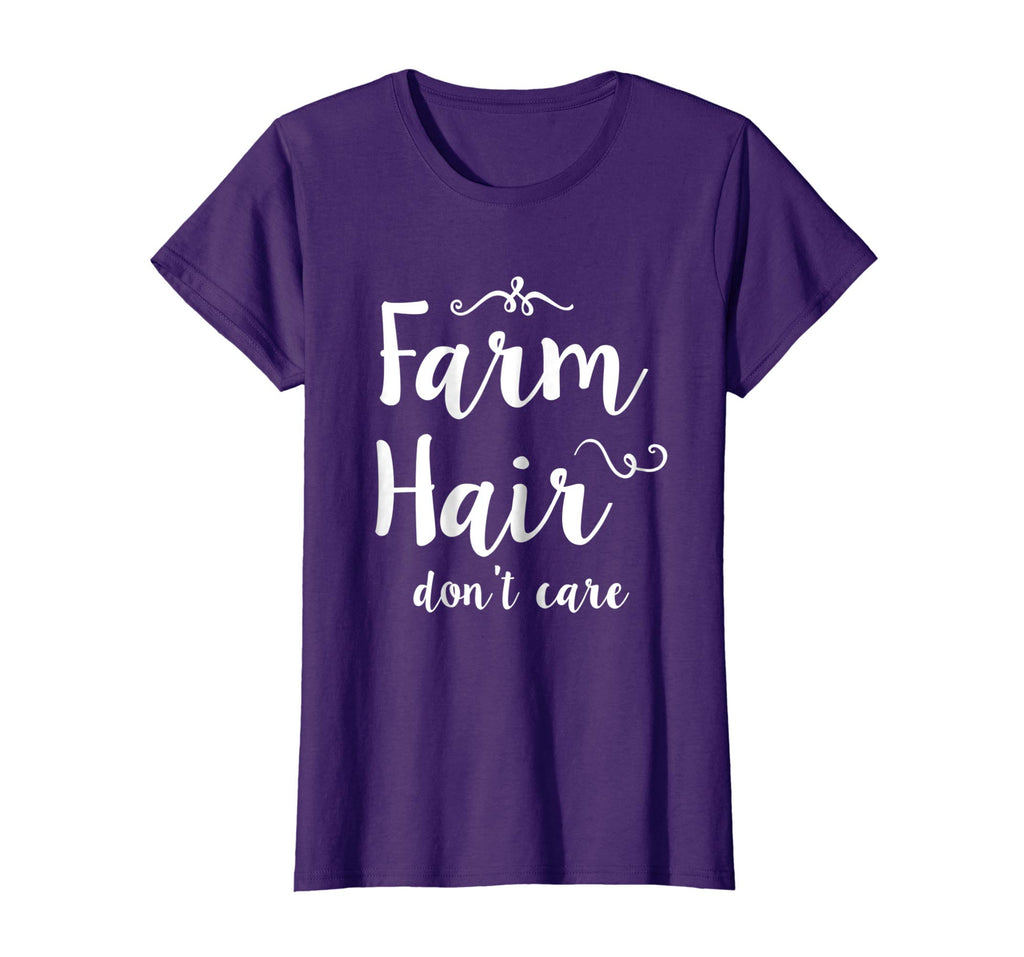Perfect Farmer T-Shirts FARM Hair Don't Care Funny Shirt