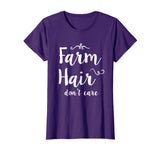 Perfect Farmer T-Shirts FARM Hair Don't Care Funny Shirt