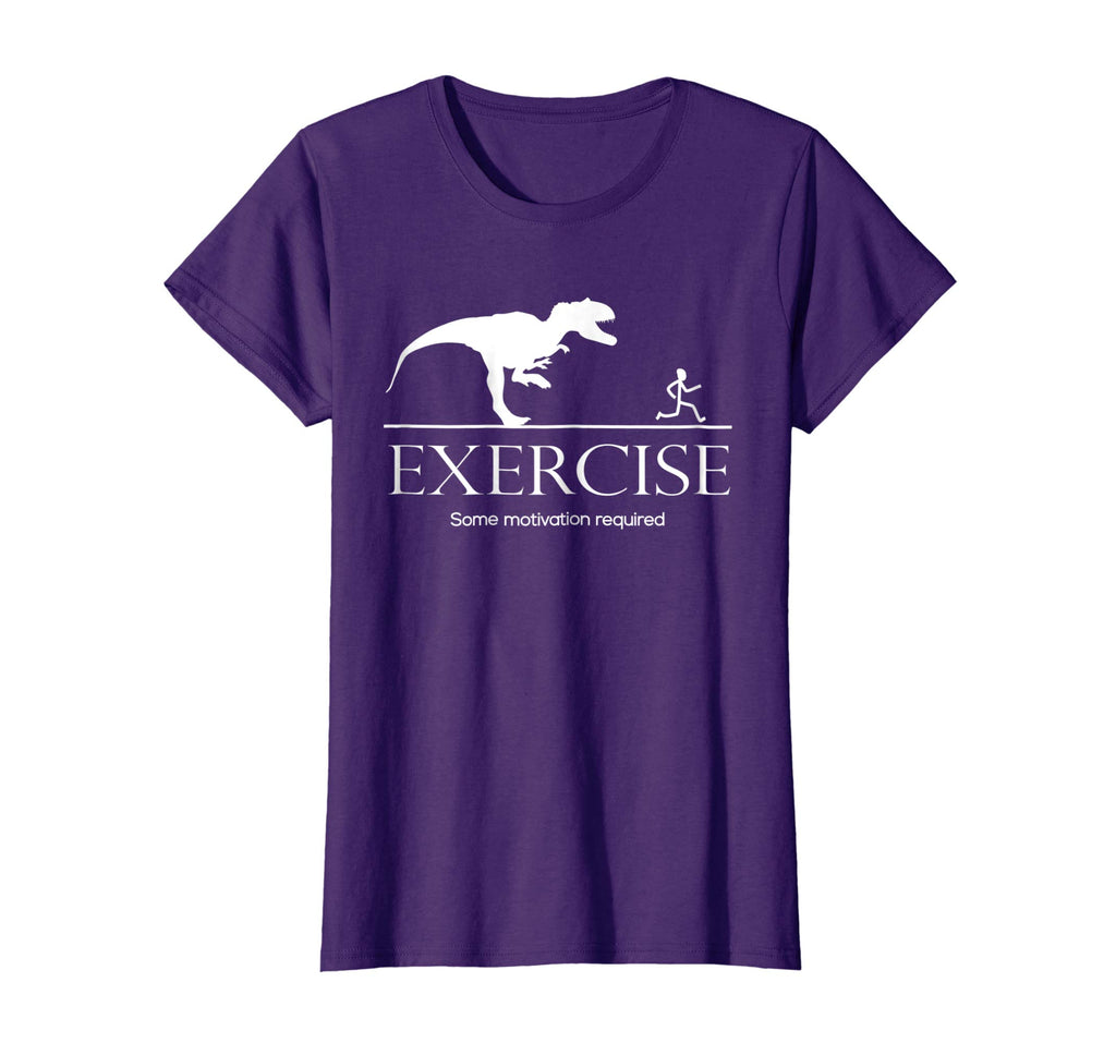 Exercise Motivation Required Funny T-rex Running Tshirt