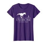 Exercise Motivation Required Funny T-rex Running Tshirt