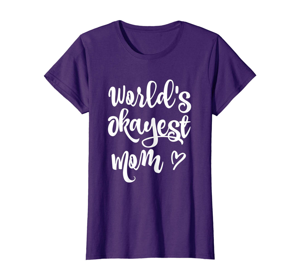 Funny World's Okayest Mom Quotes Graphic T-shirt