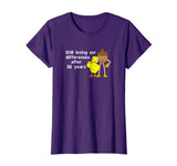 30th Anniversary Funny Chick and Nut T-Shirt White Text