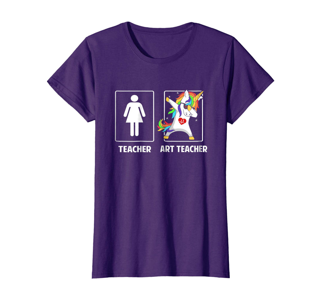 Art Teacher Unicorn Dabbing Funny T Shirt Gifts Dab Dabs