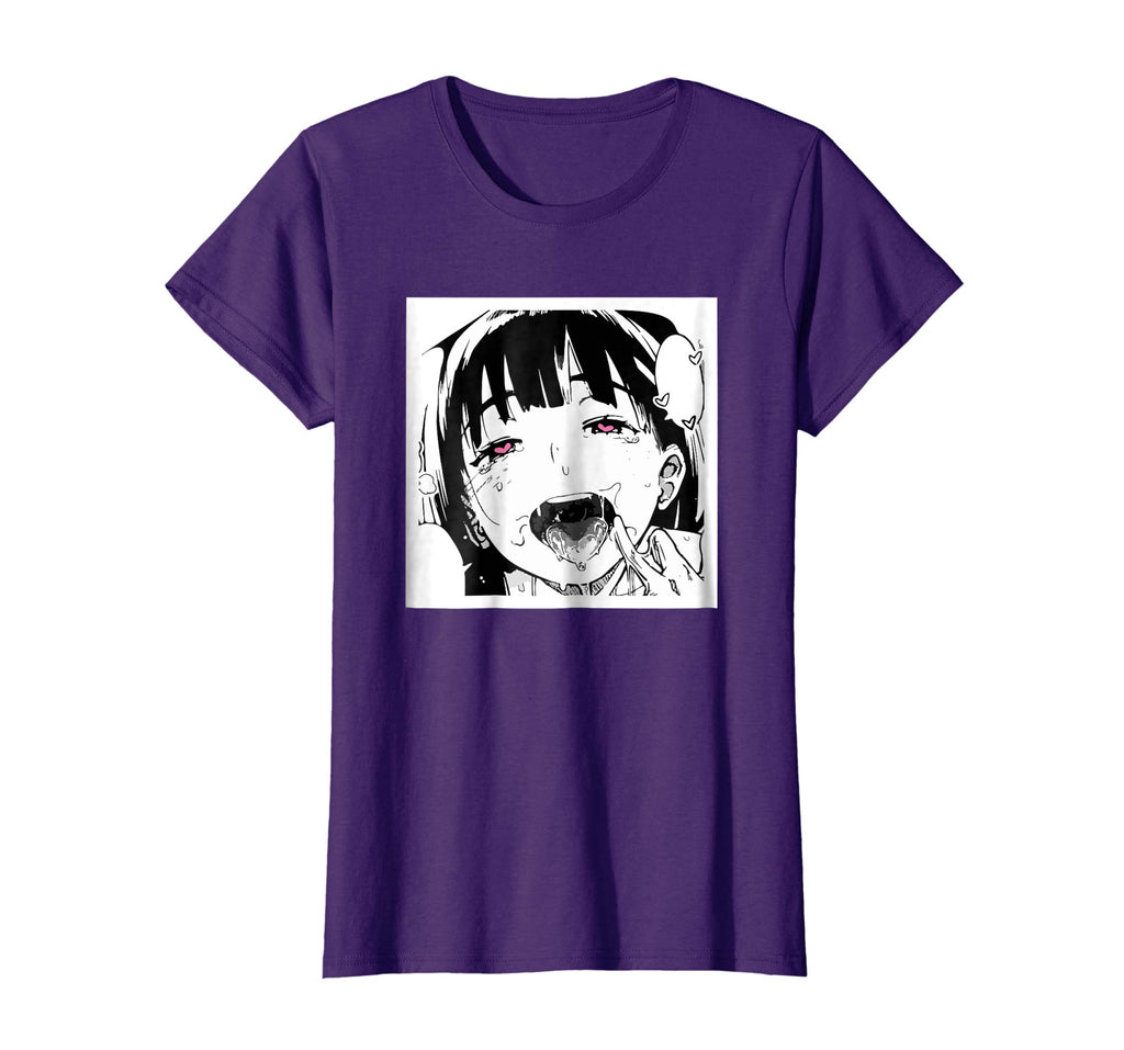 Ahegao T-Shirt Anime Funny Tee Hentai Cartoon Shirt