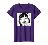 Ahegao T-Shirt Anime Funny Tee Hentai Cartoon Shirt