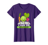 I Run On Veggies T-Shirt Funny Vegan Vegetarian Runner Gift
