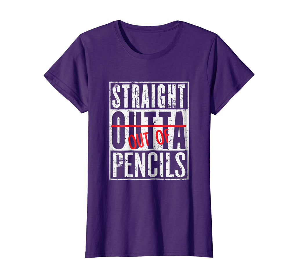 Straight Out Of Pencils Funny English School Teacher T-Shirt