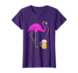 Womens Flamingo Funny Beer Lover Party T Shirt, Pink Flamingo Shirt