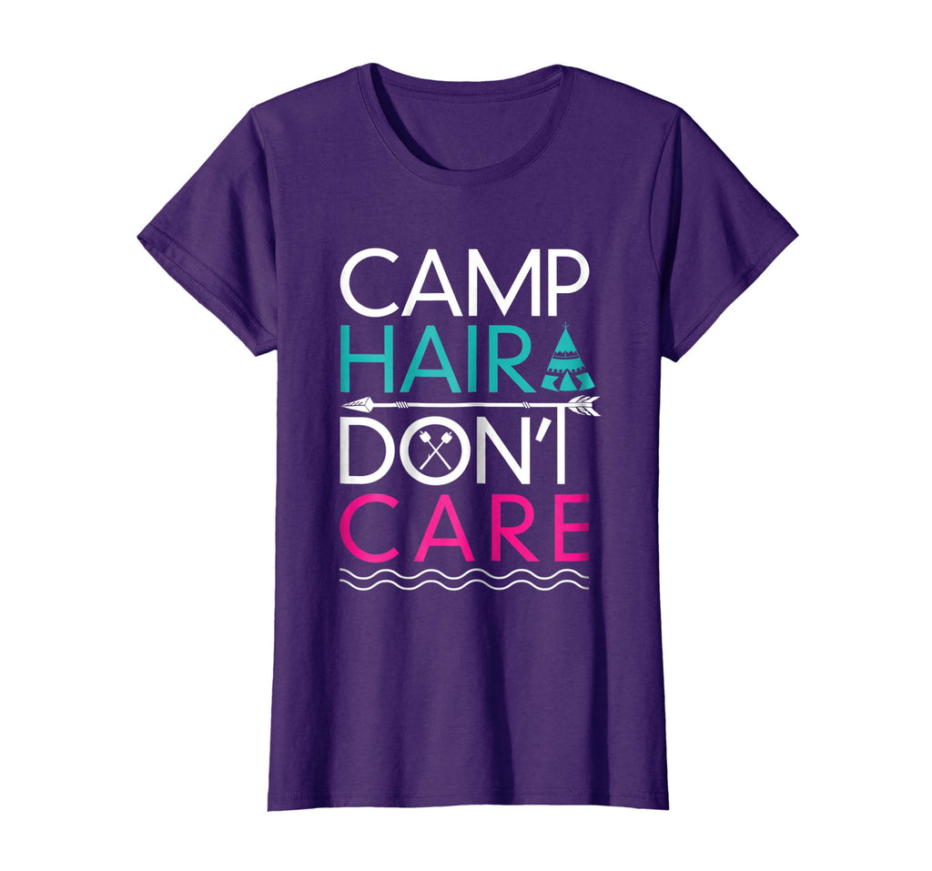 Camp Hair Don't Care T-Shirt - Funny Camping Shirt