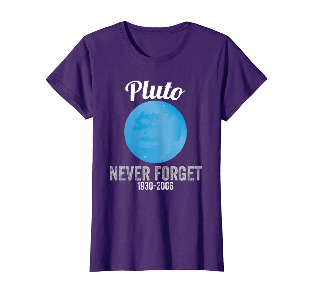 Pluto Never Forget T-Shirt Funny Science Geek Nerd Tee Gift