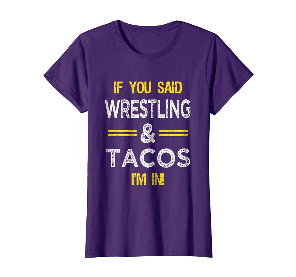 Funny Wrestling And Tacos Novelty T-Shirt Sports Gift
