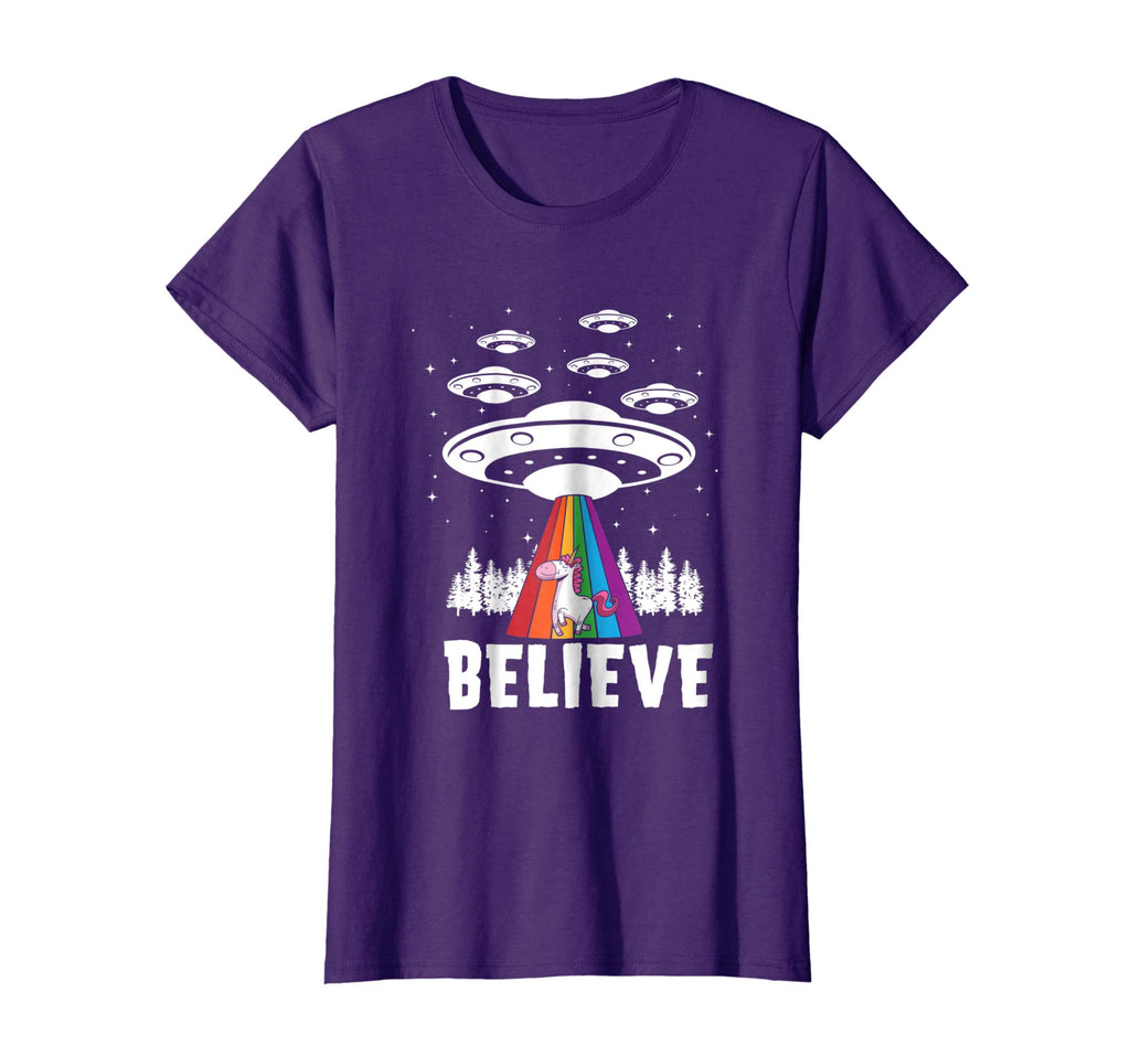 Alien Unicorn Rainbow Abduction T-Shirt Funny Gift