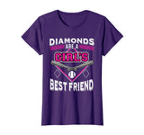 Funny Softball t-shirt - DIAMONDS ARE A GIRL'S BEST FRIEND
