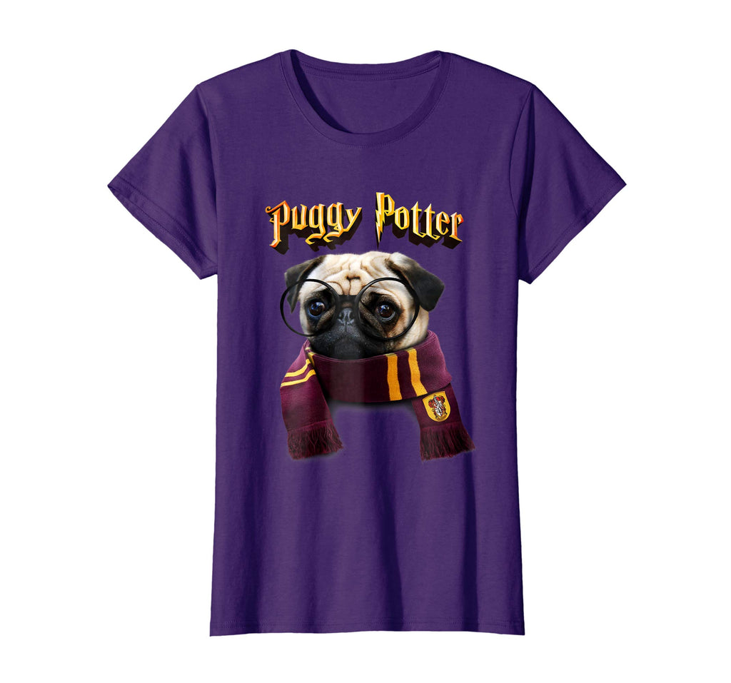Puggy Potter magic wizard Pug Shirt - Funny Pug Tshirt